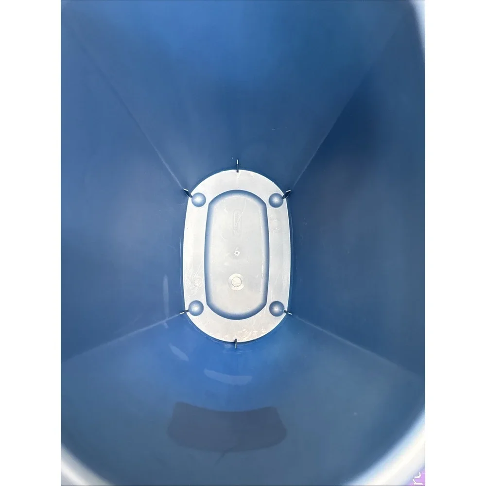 Vtg Sterilite Trash Can Wastebasket Plastic Two Blue 20‎ QT 19L Unused 1990s USA